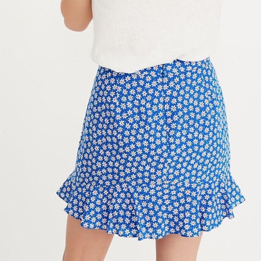 Madewell Ruffle-Edge Skirt in Mini Daisy - Picture 3 of 11